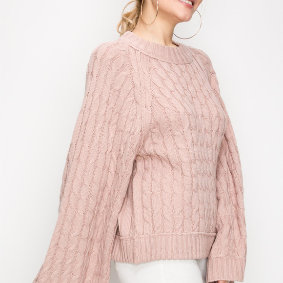 SWEATER PINK KNIT SWEATER - Picture 4 of 5